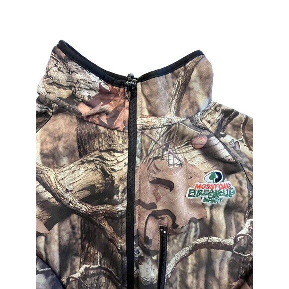 Mossy Oak Jacket Coat Break Up Infinity Camouflage Front Zip Sz L 42-44 - Picture 3 of 11